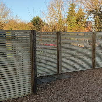Brown fencing panels